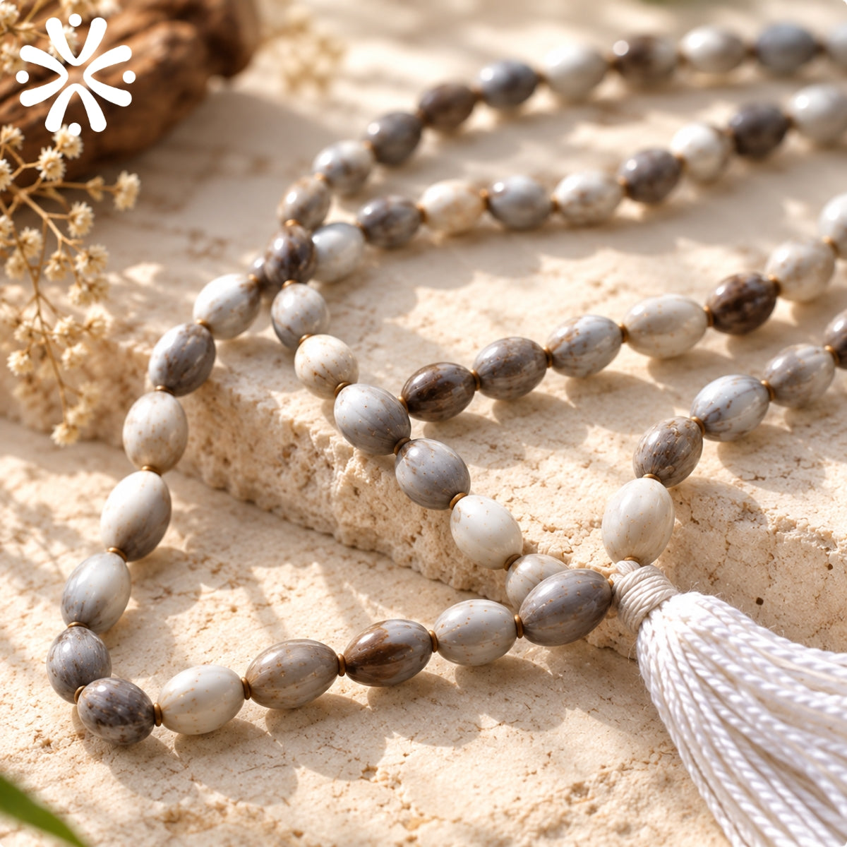Natural Vaijanti Mala – Authentic Vyjayanti Seeds 108 Beads Japa Mala
