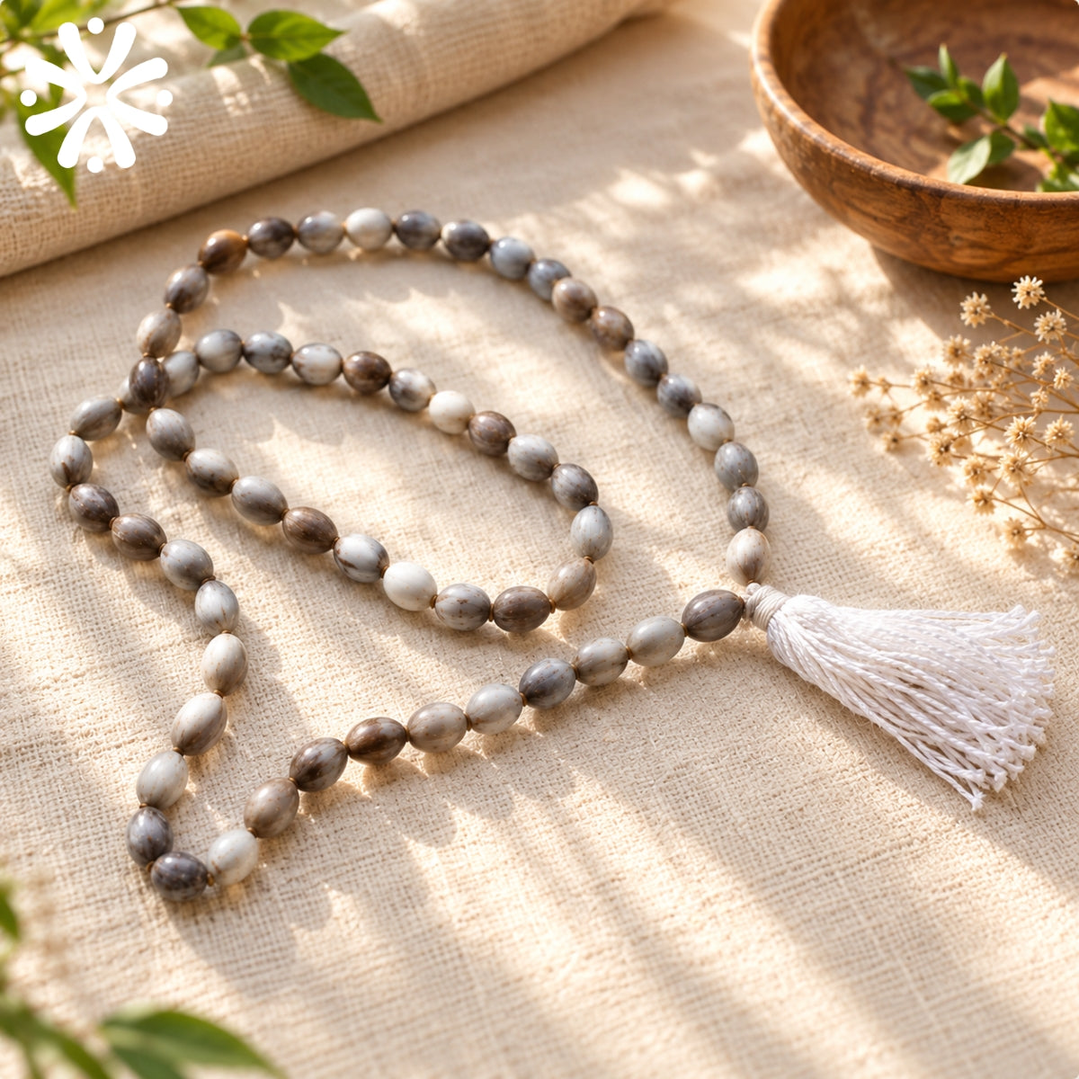 Natural Vaijanti Mala – Authentic Vyjayanti Seeds 108 Beads Japa Mala