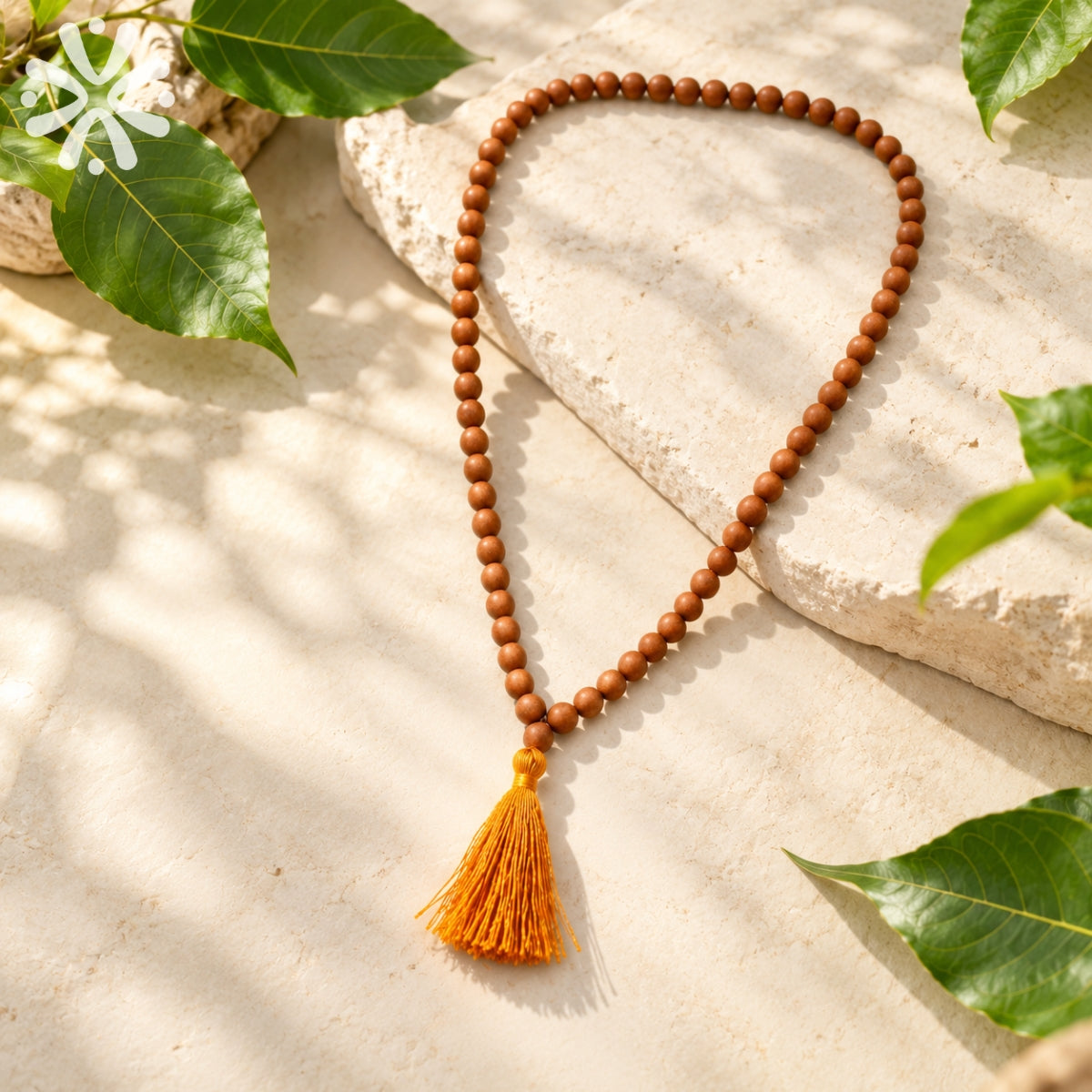 Kadam Wood Mala – Natural Kadam Tree 108 Beads Japa Mala