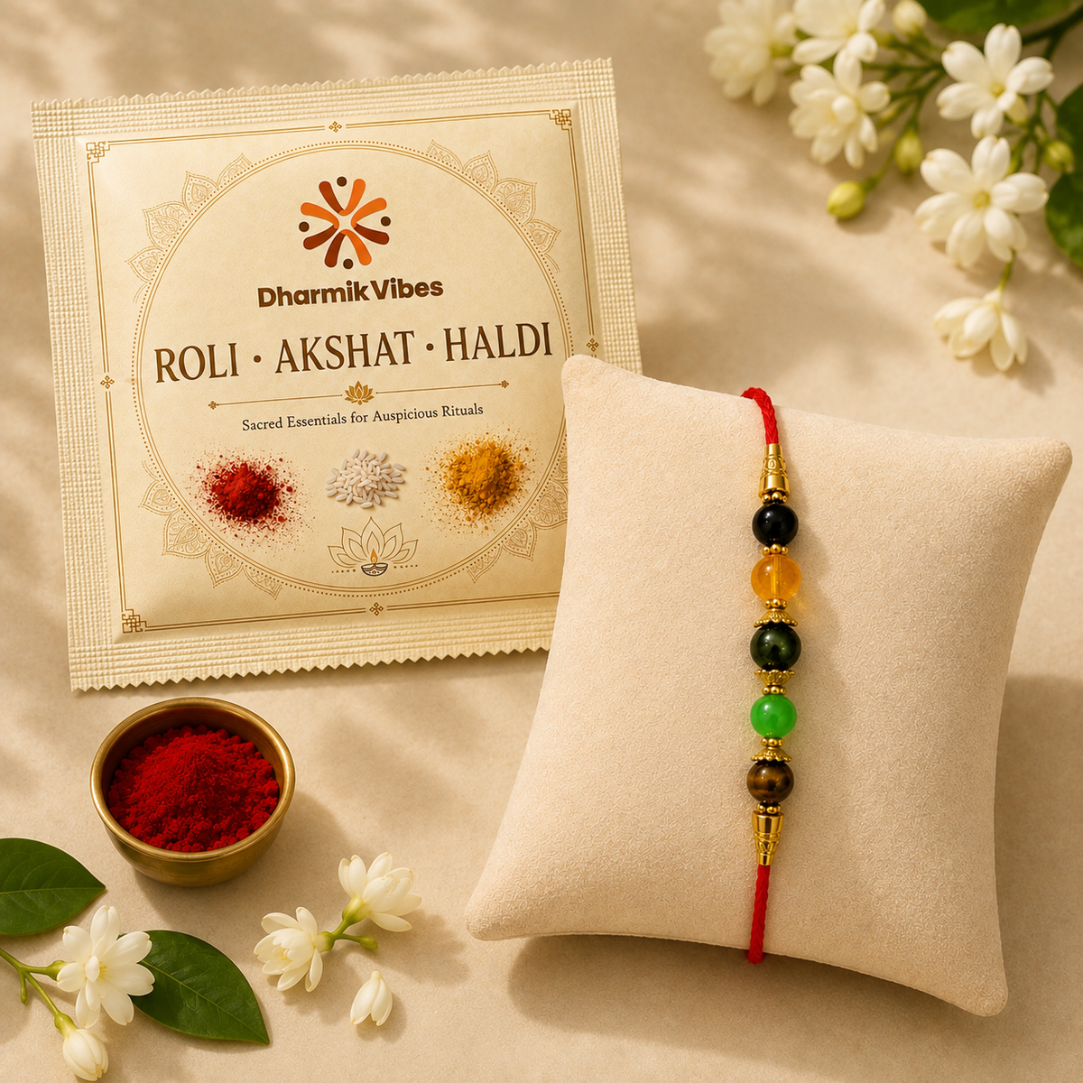 7 Chakra Crystal Rakhi | Premium Raksha Bandhan Gift | DharmikVibes