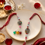 Elegant Bhaiya Bhabhi Rakhi Set (Set of 2) | Premium Raksha Bandhan Collection