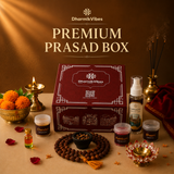 DharmikVibes Premium Prasad Box | Complete Sacred Puja Kit with Divine Essentials
