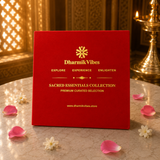 Silver Color German Finish Pooja Gift Set 8 inch | 7-Piece Premium Decorative Religious Collection with Velvet Box | DVS330633