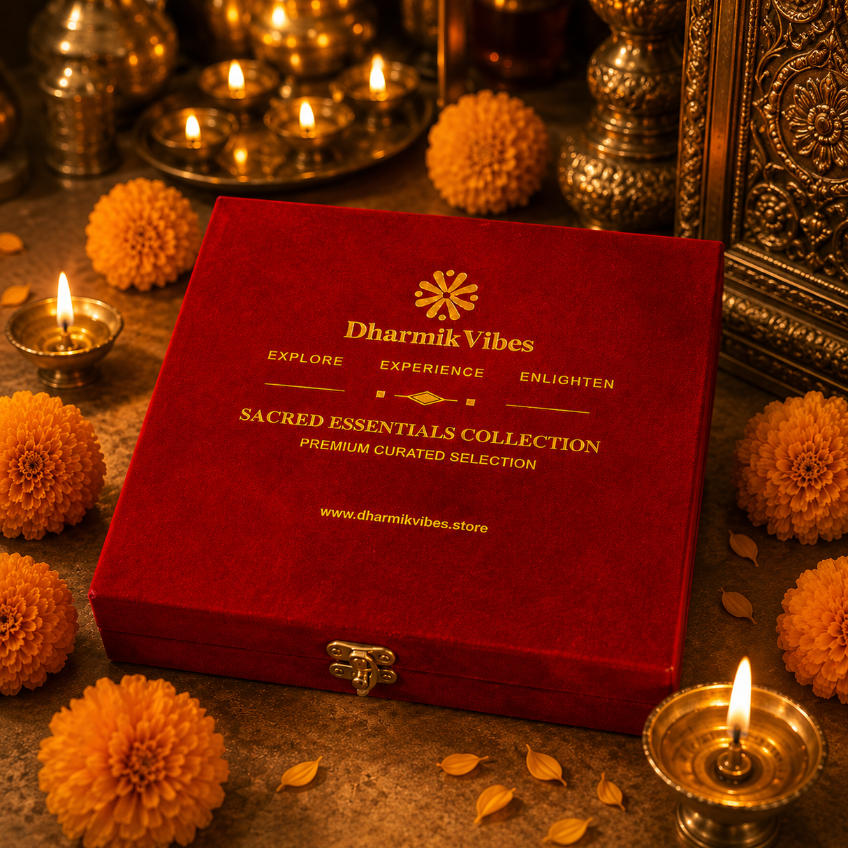 German Silver Pooja Thali Set | 6- Piece Premium Religious set